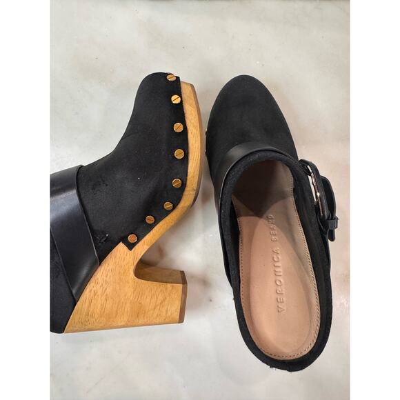 Veronica Beard black Dacey Suede Mule Clogs size 5.5 - Picture 7 of 10